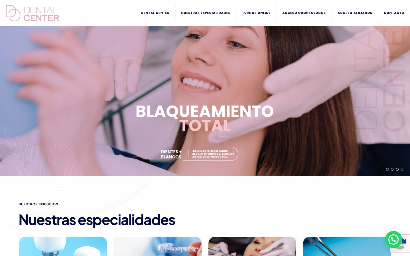 Captura del proyecto de DentalCenter