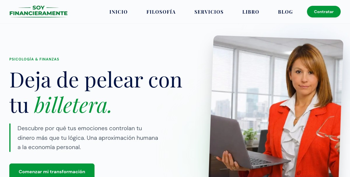 Captura del proyecto de Soy Financieramente
